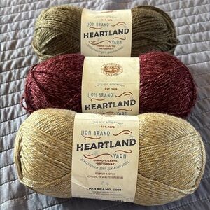Lion Brand Heartland Yarn Set - Grand Canyon, Bandlands and Mammoth Cave